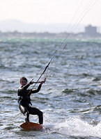 Kite surfing at Brighton beach