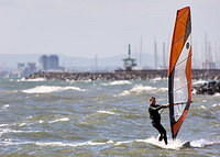 Wind surfing at Brighton Beach