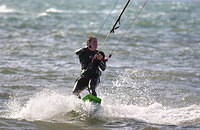Kite surfing at Brighton beach